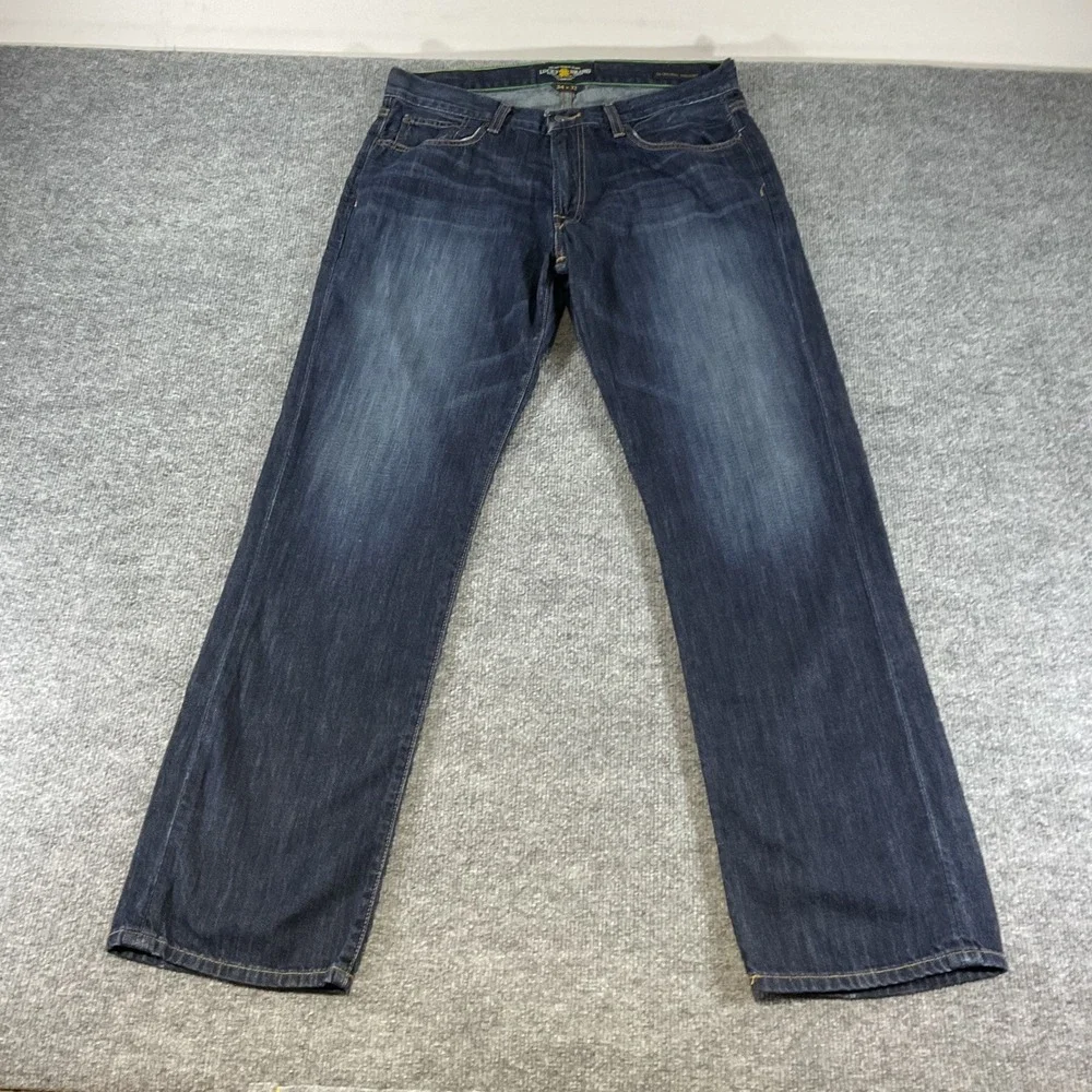 Lucky Brand 221 Original Straight Mens Jeans 34x32 Dark Wash Stretch Denim Pants